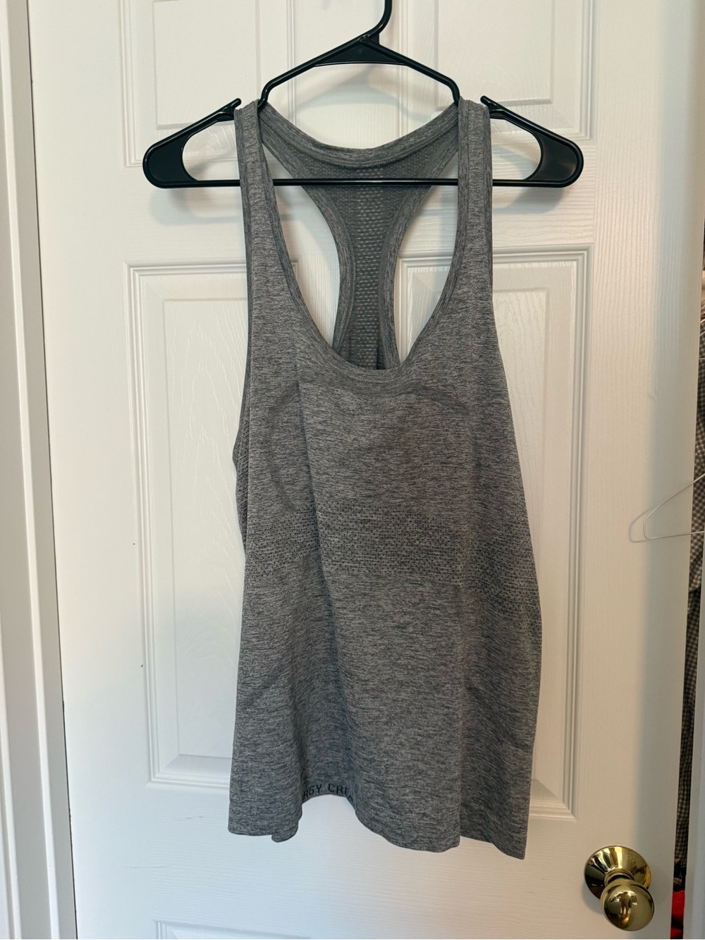 Women's Gray Racerback Tank Top - Breathable Activewear